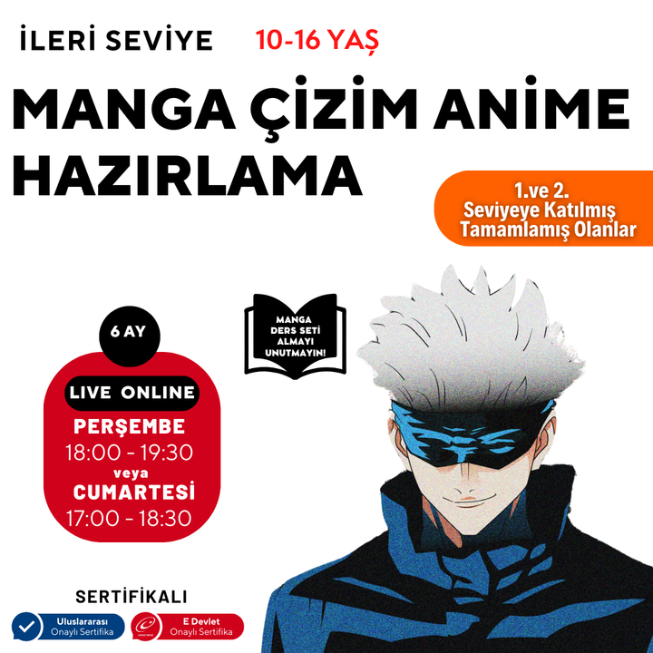 Manga Drawing and Anime Preparation (Advanced Level) (Ages 10-16) 
