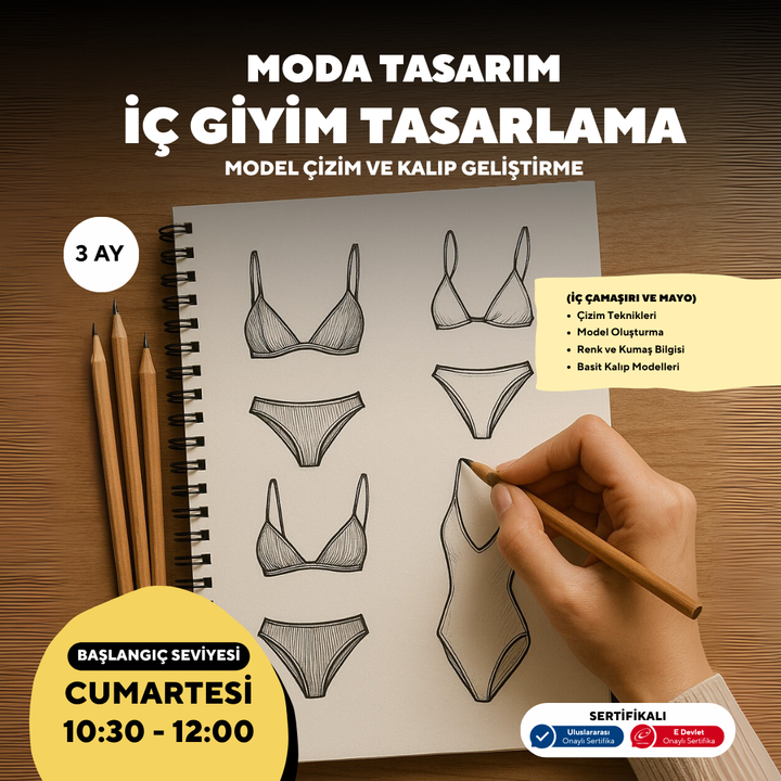 Underwear Design, Model Drawing and Pattern Development - Beginner Level