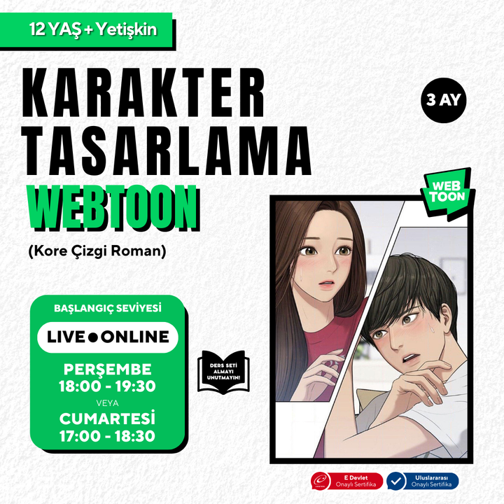 Webtoon and Manhwa (Korean Comic) Preparation (12+ Years and Adults) 