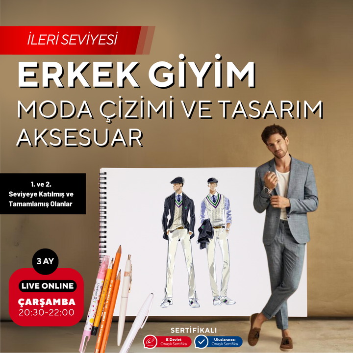 Men's Clothing Fashion Drawing and Design Accessories - Advanced Level 