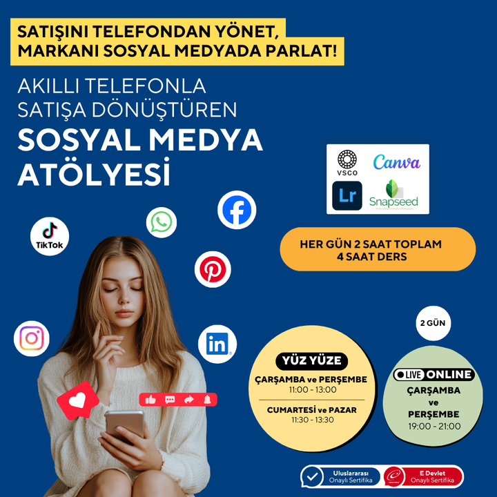 Akıllı Telefon ile Satışa Dönüştüren Sosyal Medya Atölyesi