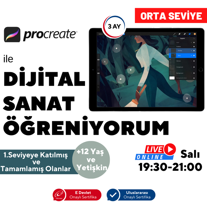 Learning Digital Art with Procreate (12+ Years Old and Adults) (Intermediate Level)