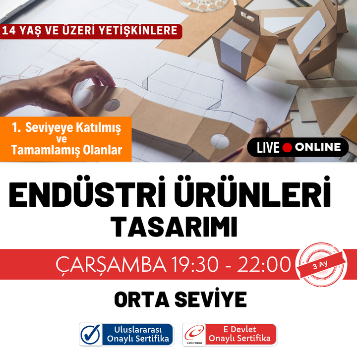 Industrial Product Design - Intermediate Level (+14 Years and Adults)