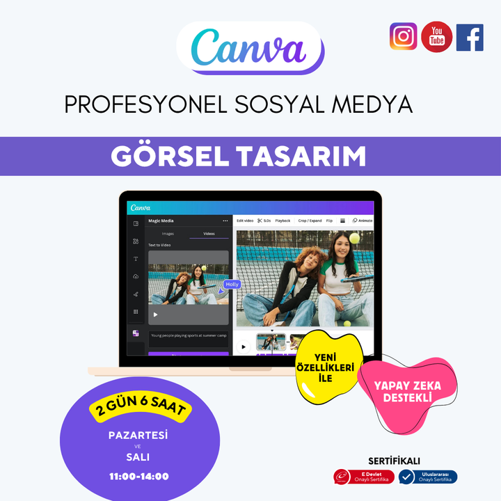 Professional Social Media Visual Design (Canva) - Face to Face