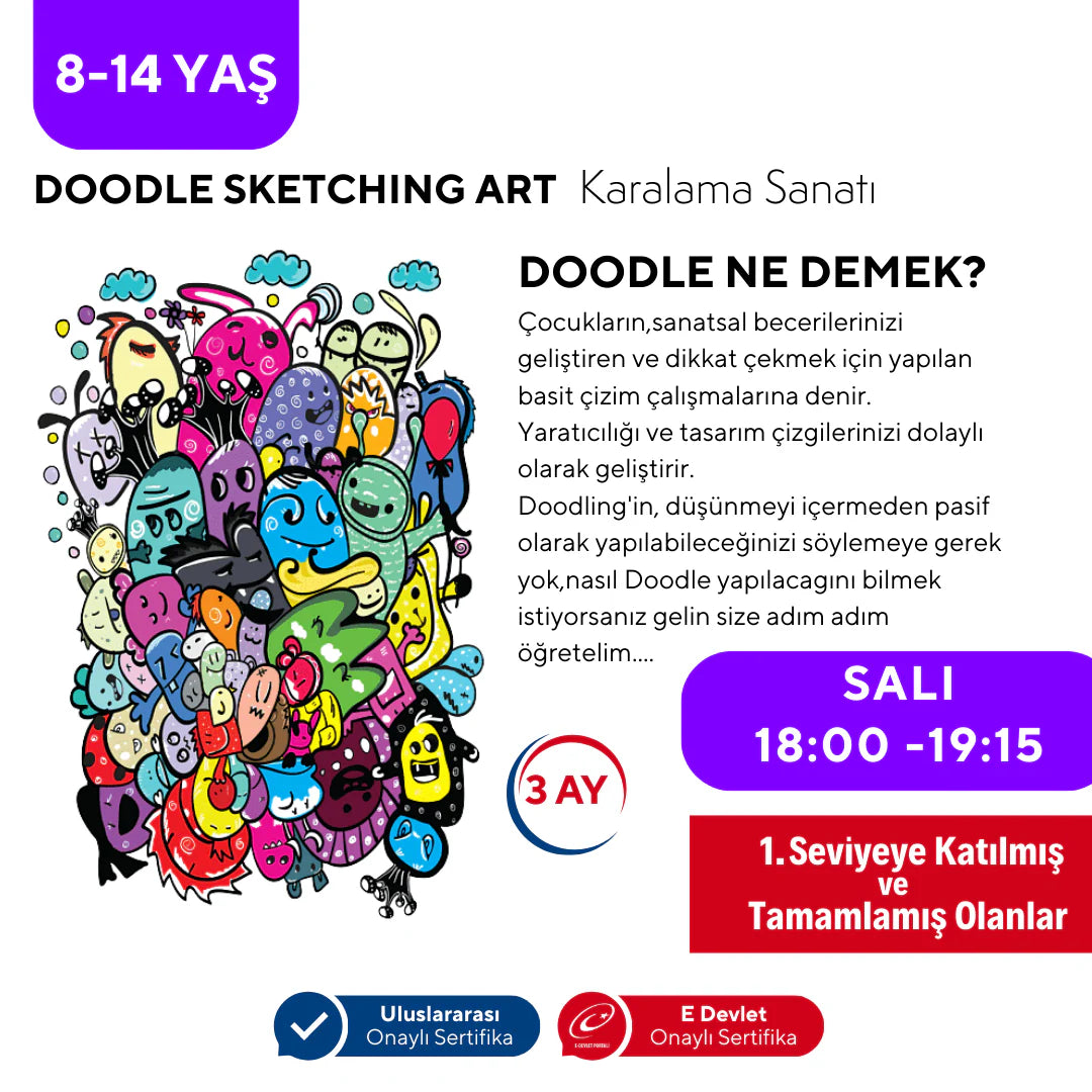 Doodle Sketching Art (8-14 Years Old) (Intermediate Level)