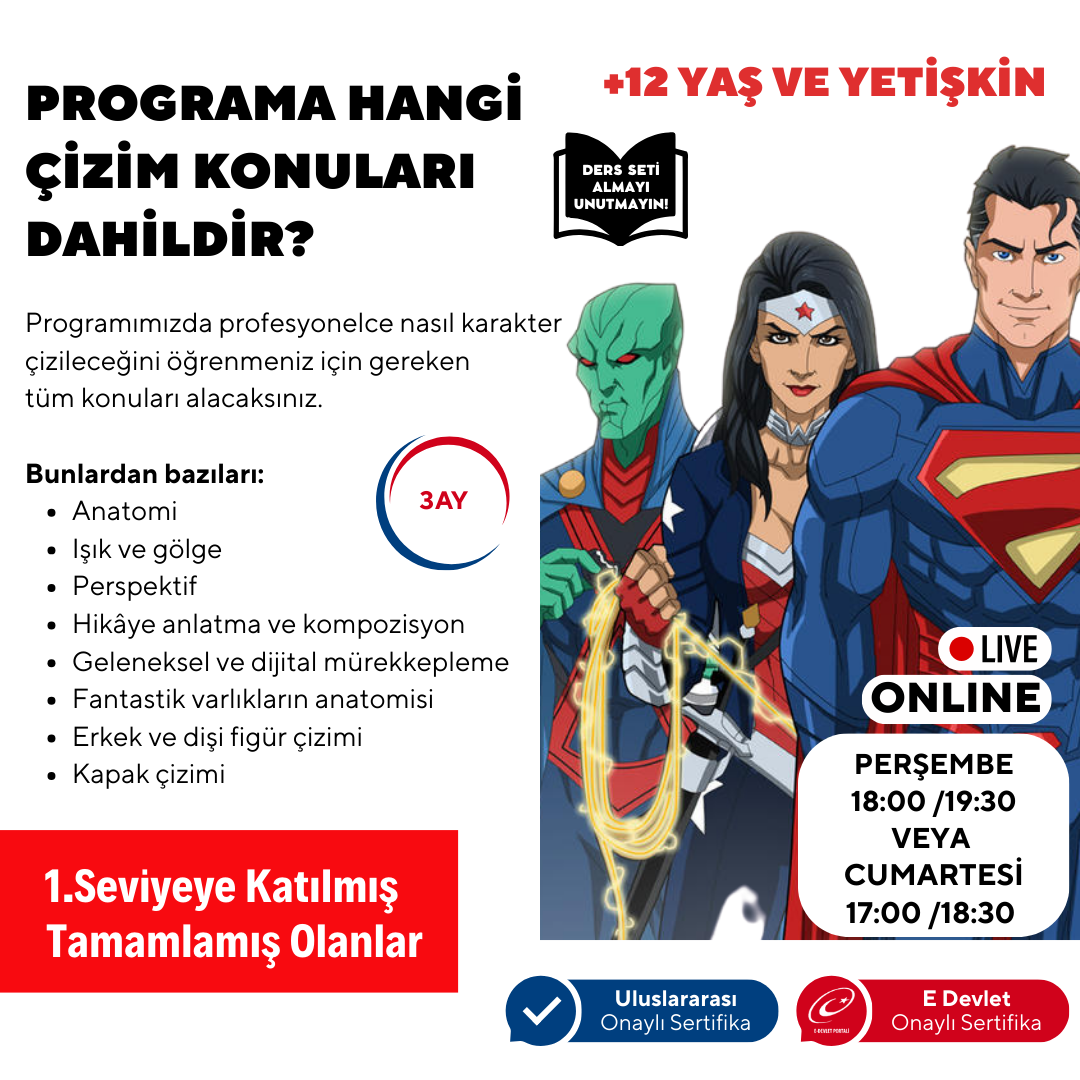 Character Design (Intermediate Level) (Ages 12+)