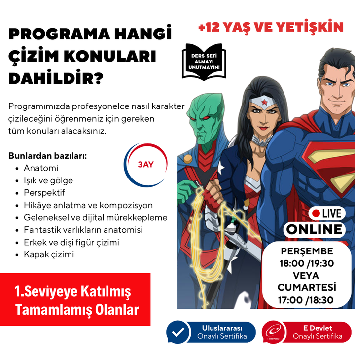 Character Design (Intermediate Level) (Ages 12+)