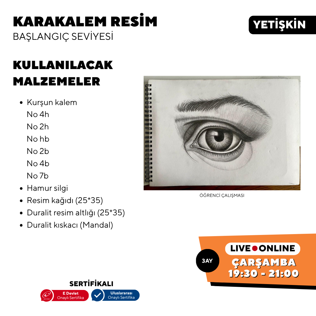 Charcoal Drawing (Adult)