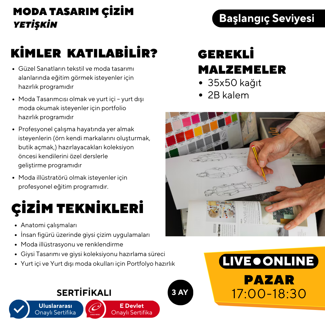 Fashion Design and Drawing Lessons (Adult) 