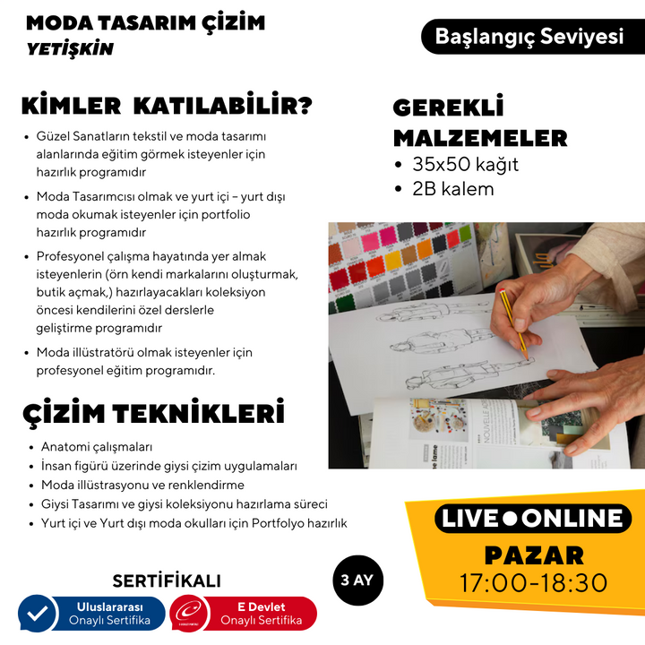 Fashion Design and Drawing Lessons (Adult) 