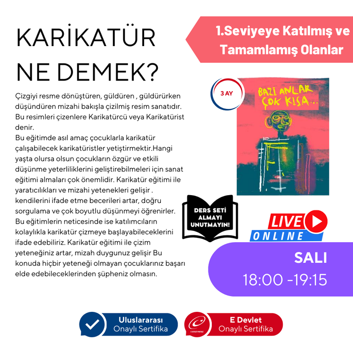 Cartoon Drawing Level 2 (Ages 9-15)