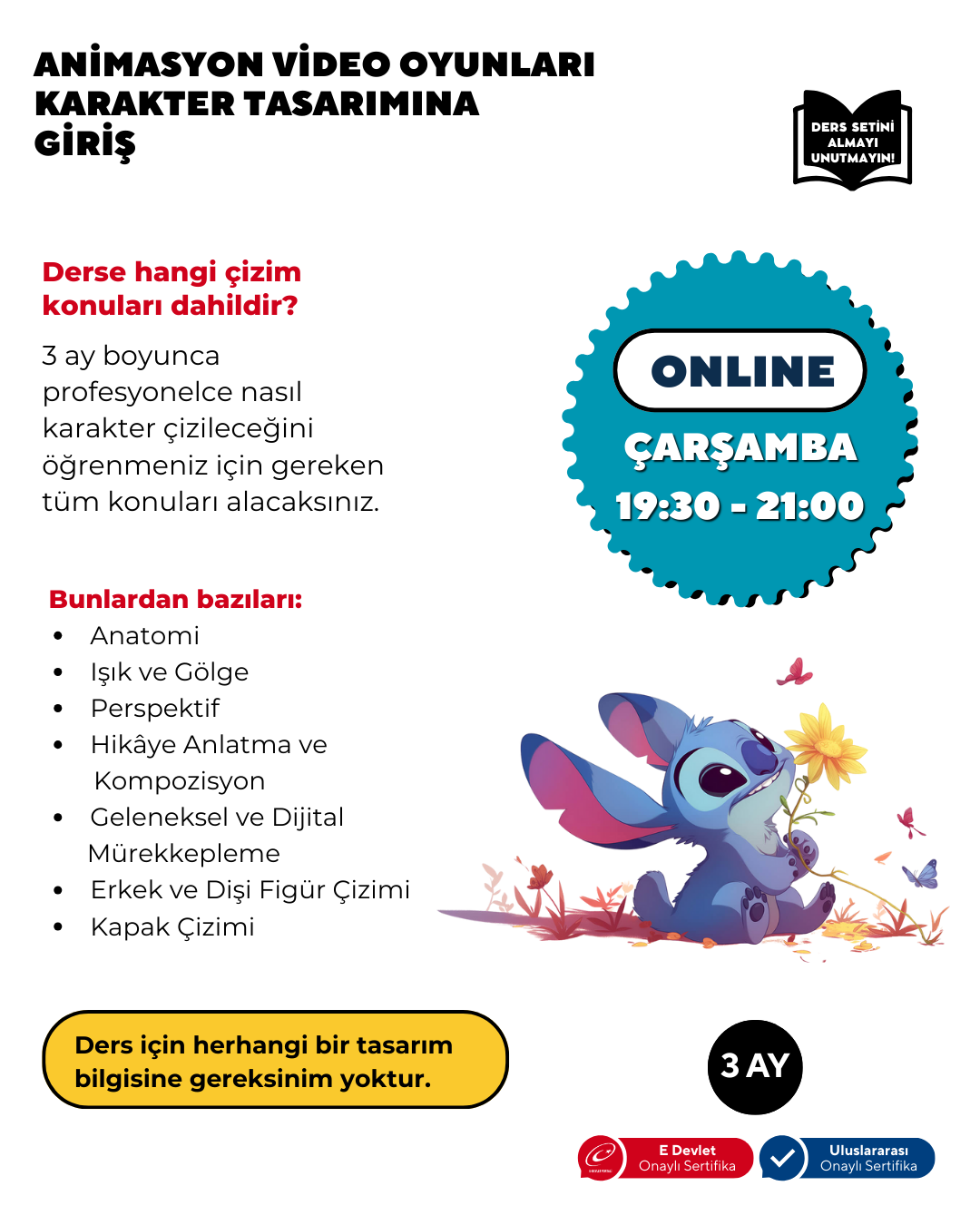 Introduction to Animation Character Design (15+ years old)