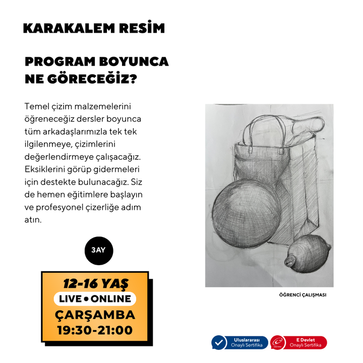 Karakalem Resim  (12-16 Yaş)