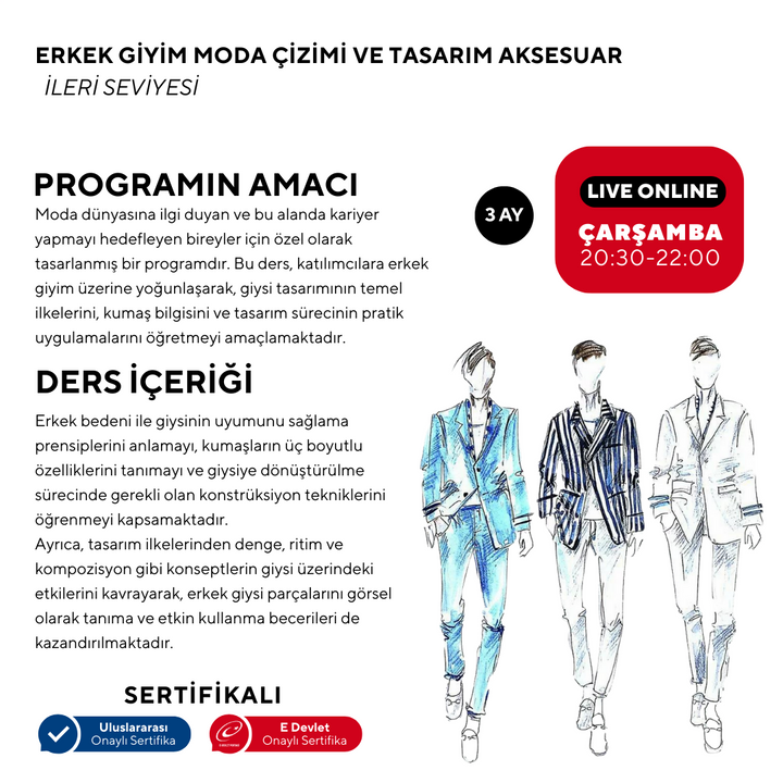 Men's Clothing Fashion Drawing and Design Accessories - Advanced Level 