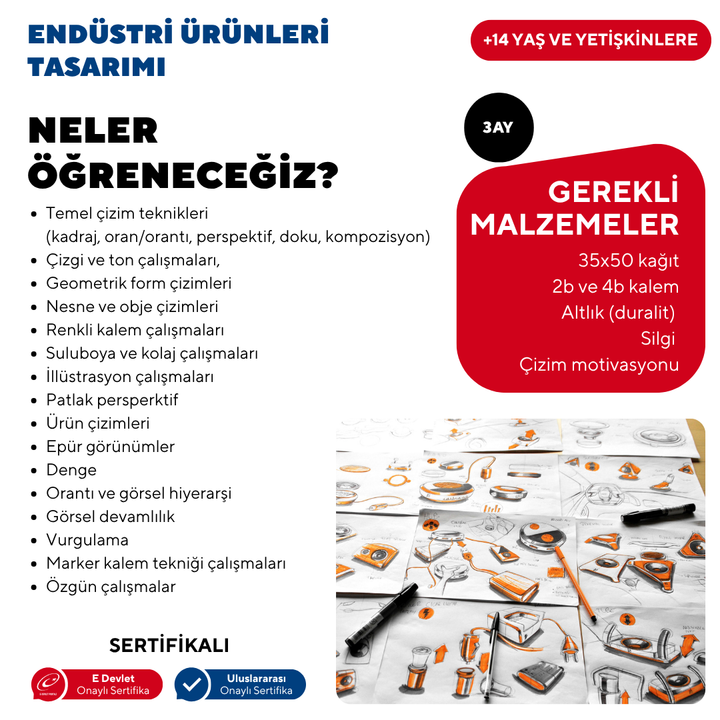 Endüstri Ürünleri Tasarımı  (+14 Yaş ve Yetişkin)
