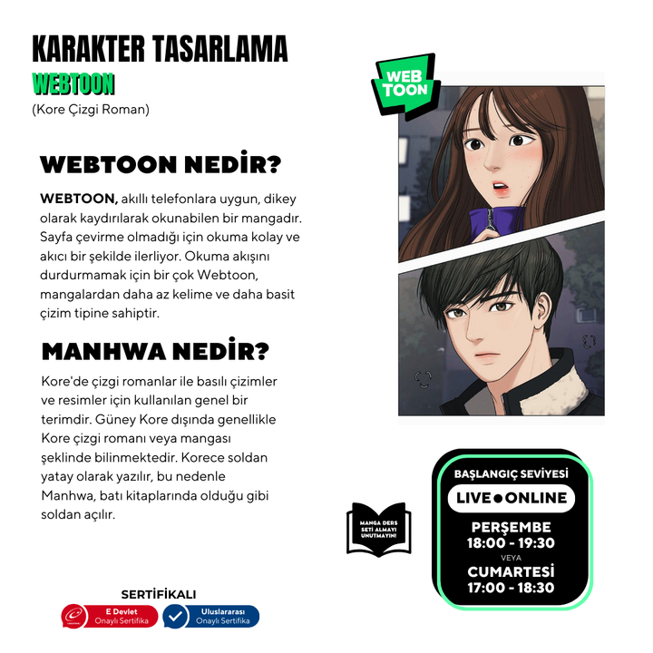 Webtoon and Manhwa (Korean Comic) Preparation (12+ Years and Adults) 
