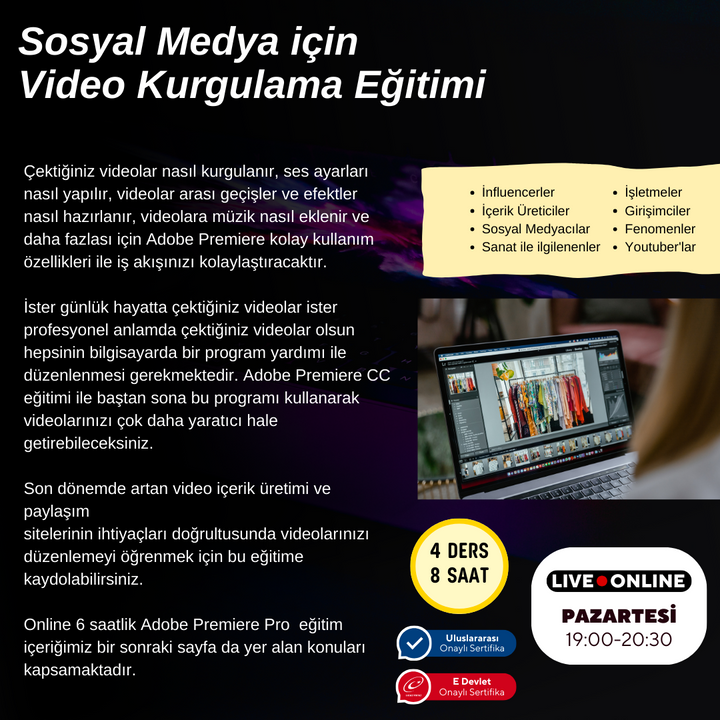 Video Editing Training Online with Adobe Premier