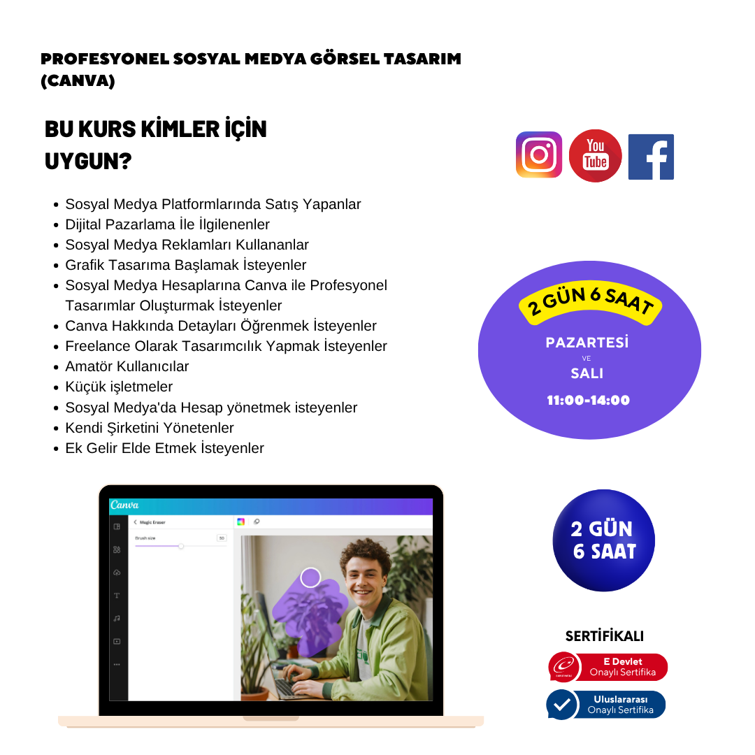 Professional Social Media Visual Design (Canva) - Face to Face