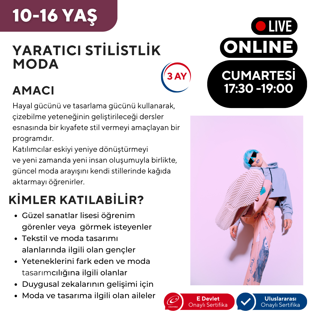 Creative Styling and Fashion (Ages 10-16)