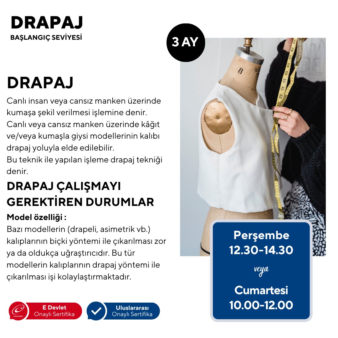 Draping (Beginner Level) - Face to Face