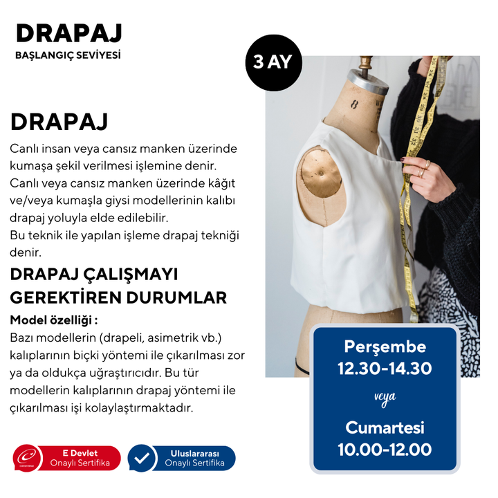 Draping (Beginner Level) - Face to Face