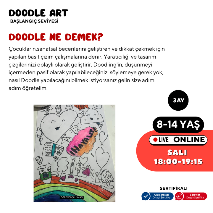 Doodle Sketching Art (8-14 Years Old)