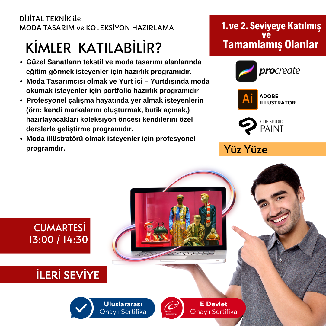 Fashion Design Digital Drawing- (Advanced Level) Face to Face