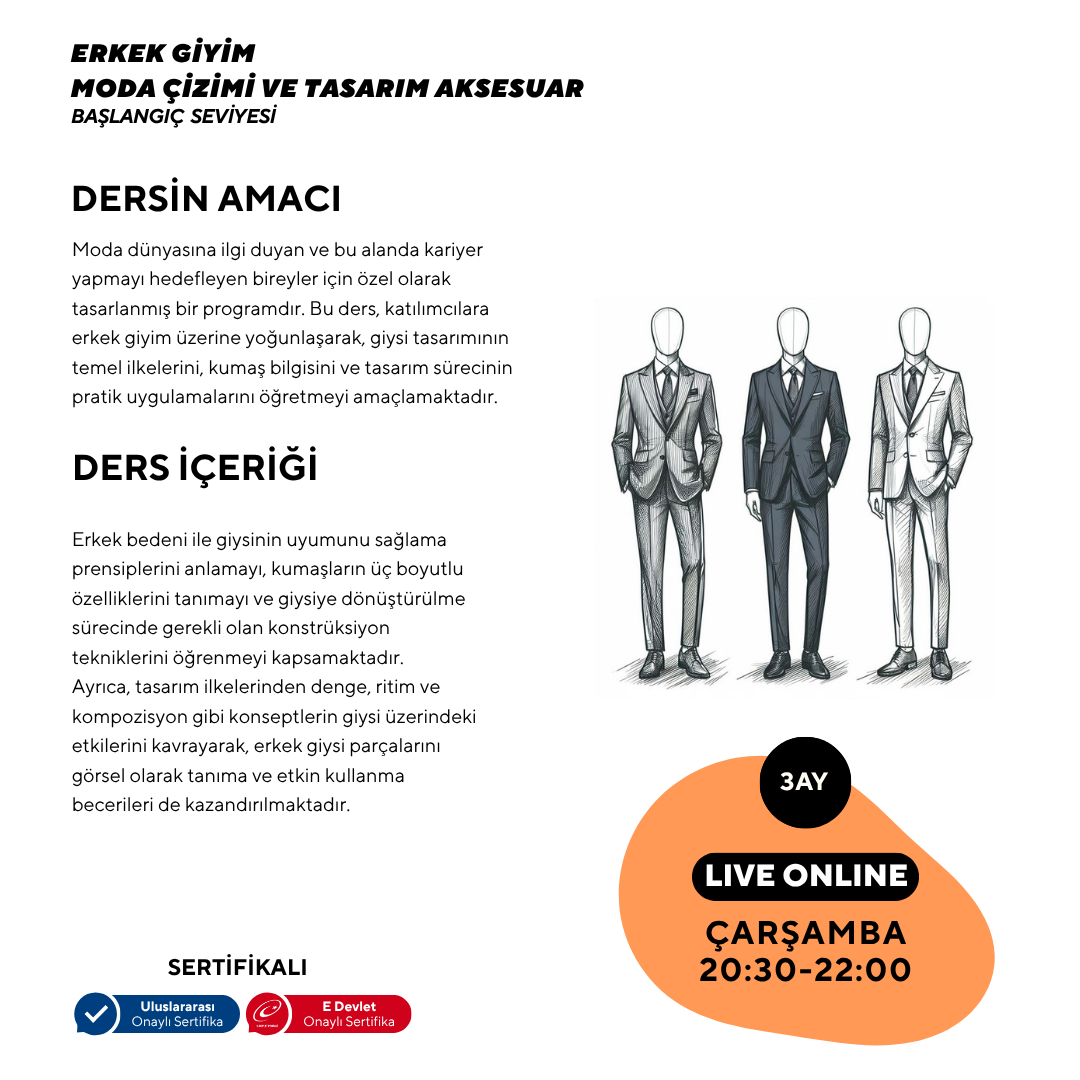 Men's Clothing Fashion Drawing and Design Accessories - Beginner level 