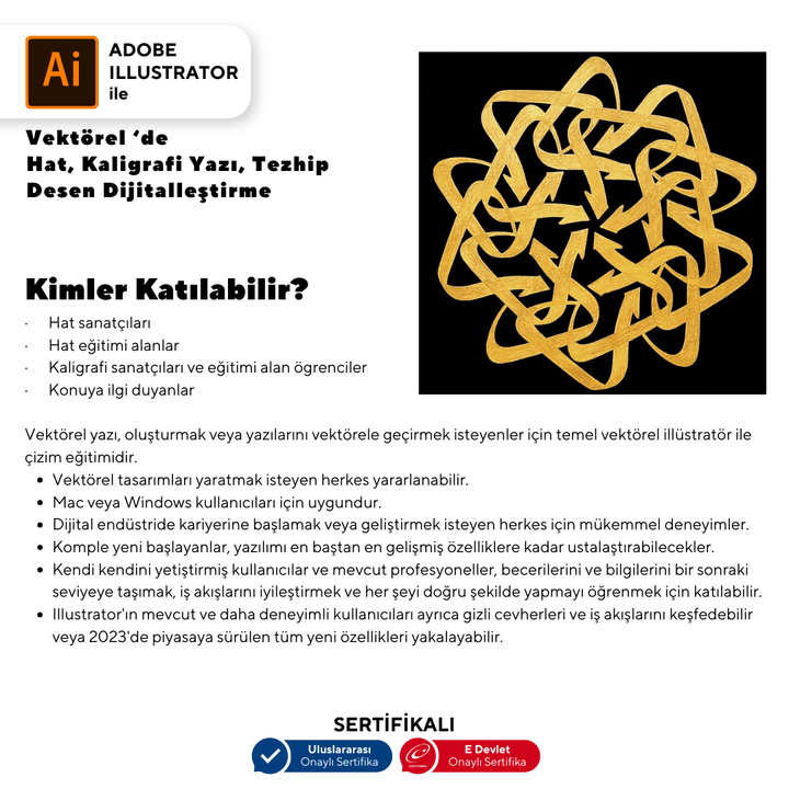 Calligraphy, Writing, Illumination, Pattern Digitization in Vektorel