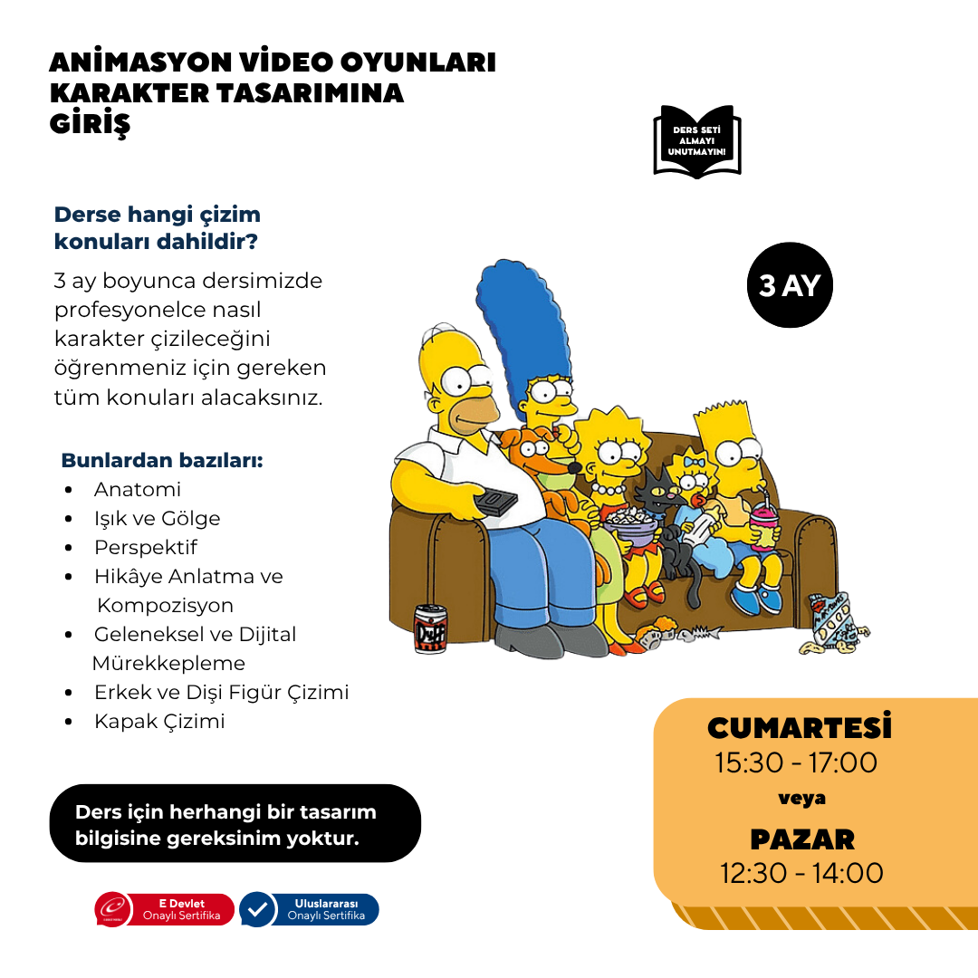 Introduction to Animation Character Design (15+ years old) - Face to Face