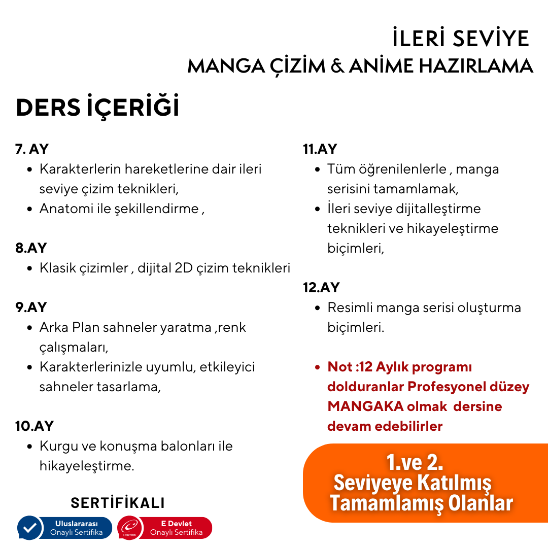 Manga Drawing and Anime Preparation (Advanced Level) (Ages 10-16) 