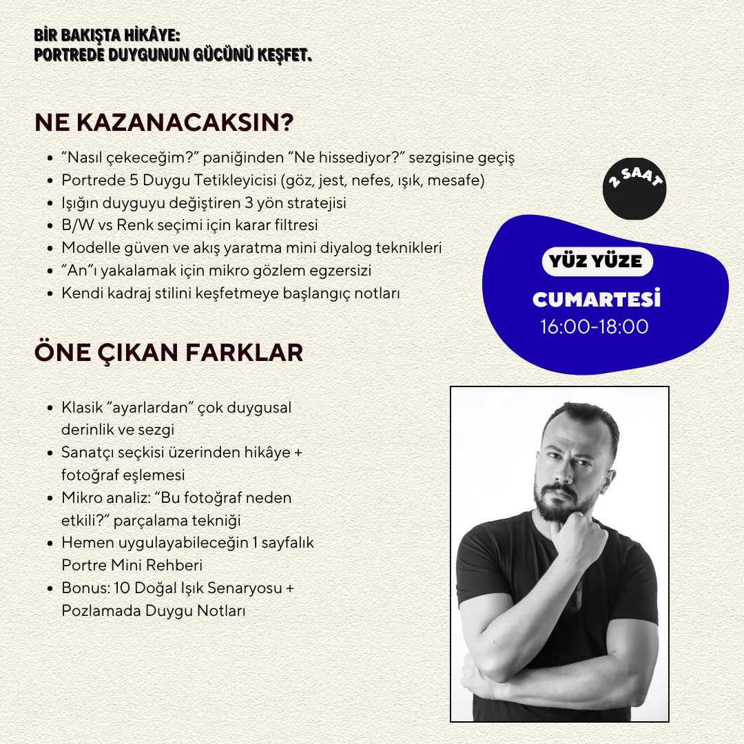Portre Çekim İncelikleri ve Söyleşi Workshop