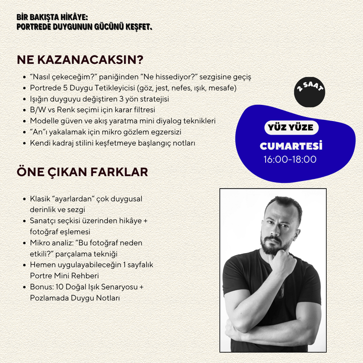Portre Çekim İncelikleri ve Söyleşi Workshop