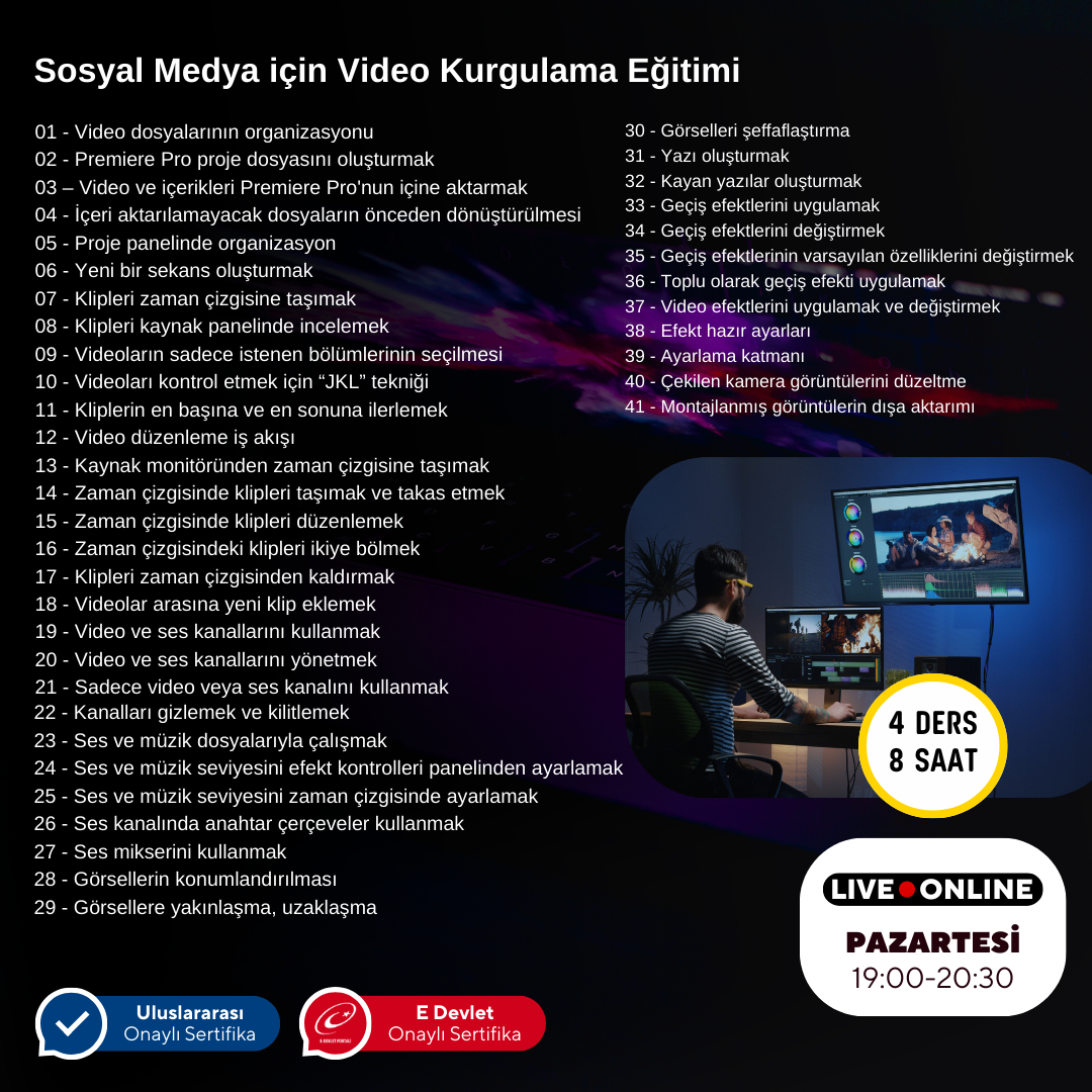 Video Editing Training Online with Adobe Premier