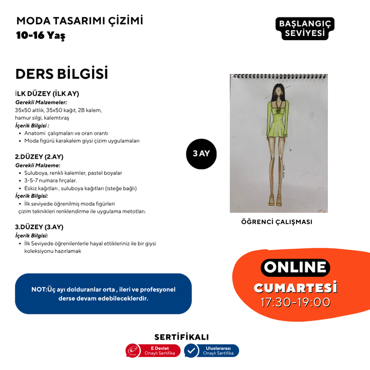 Fashion Design and Drawing (Ages 10-16)