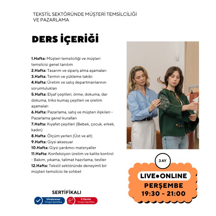 Customer Service and Marketing (Textile Industry) - Online