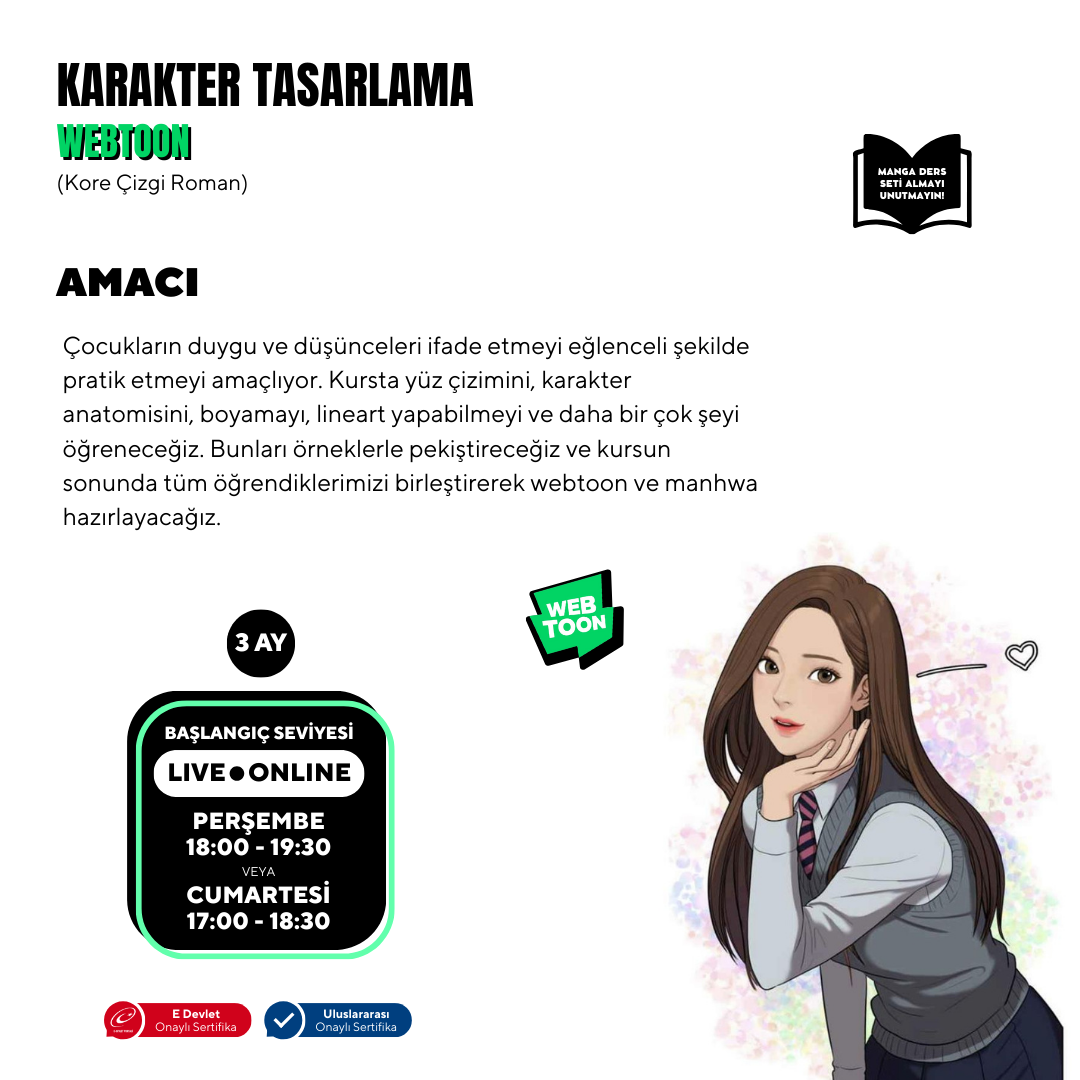 Webtoon and Manhwa (Korean Comic) Preparation (12+ Years and Adults) 