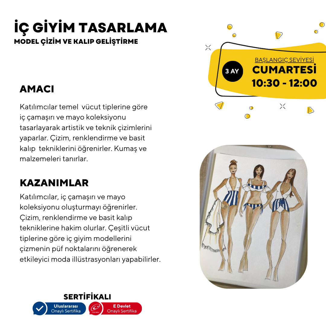 Underwear Design, Model Drawing and Pattern Development - Beginner Level