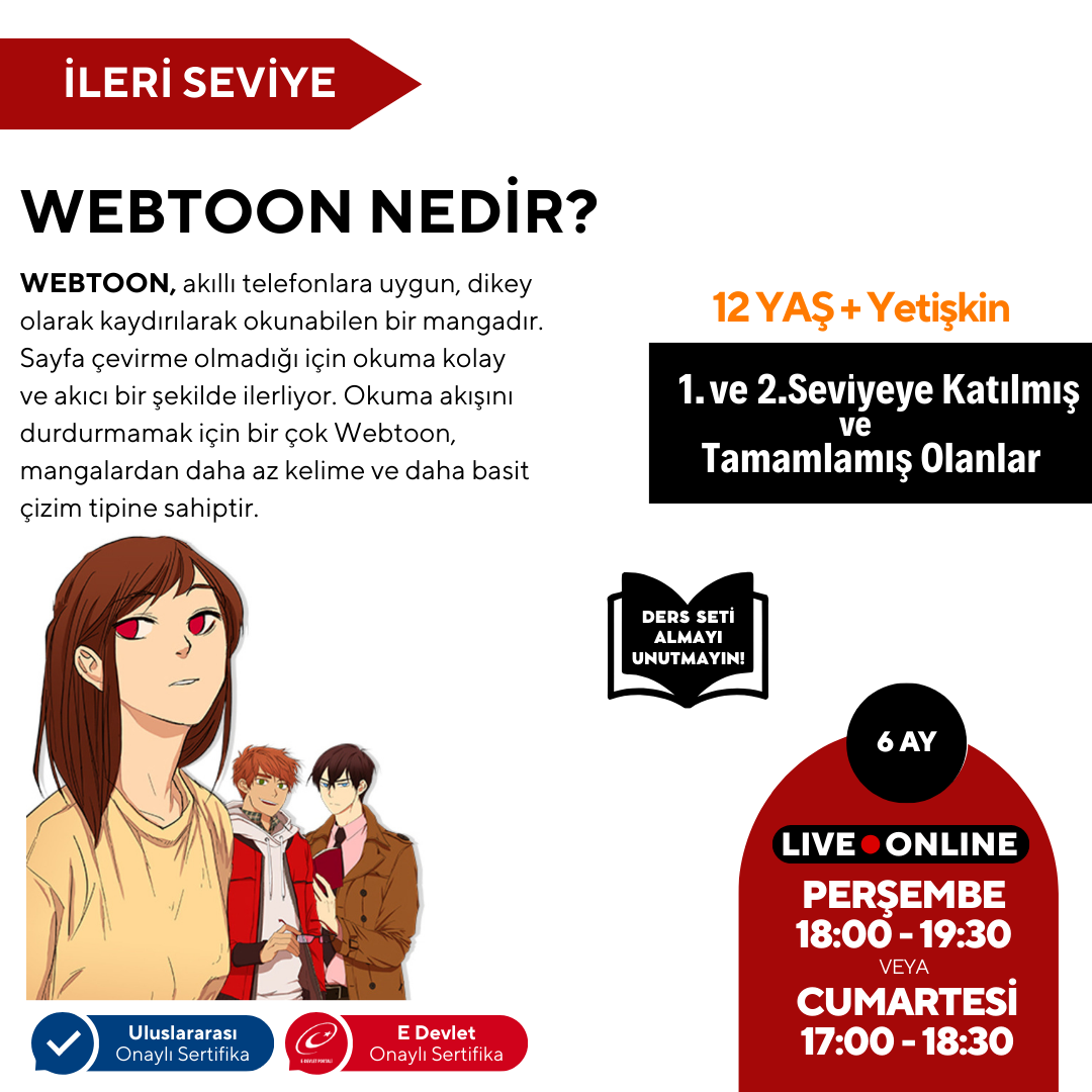 Webtoon and Manhwa (Korean Comic) Preparation (Advanced Level)