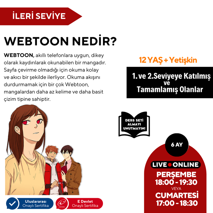 Webtoon and Manhwa (Korean Comic) Preparation (Advanced Level)