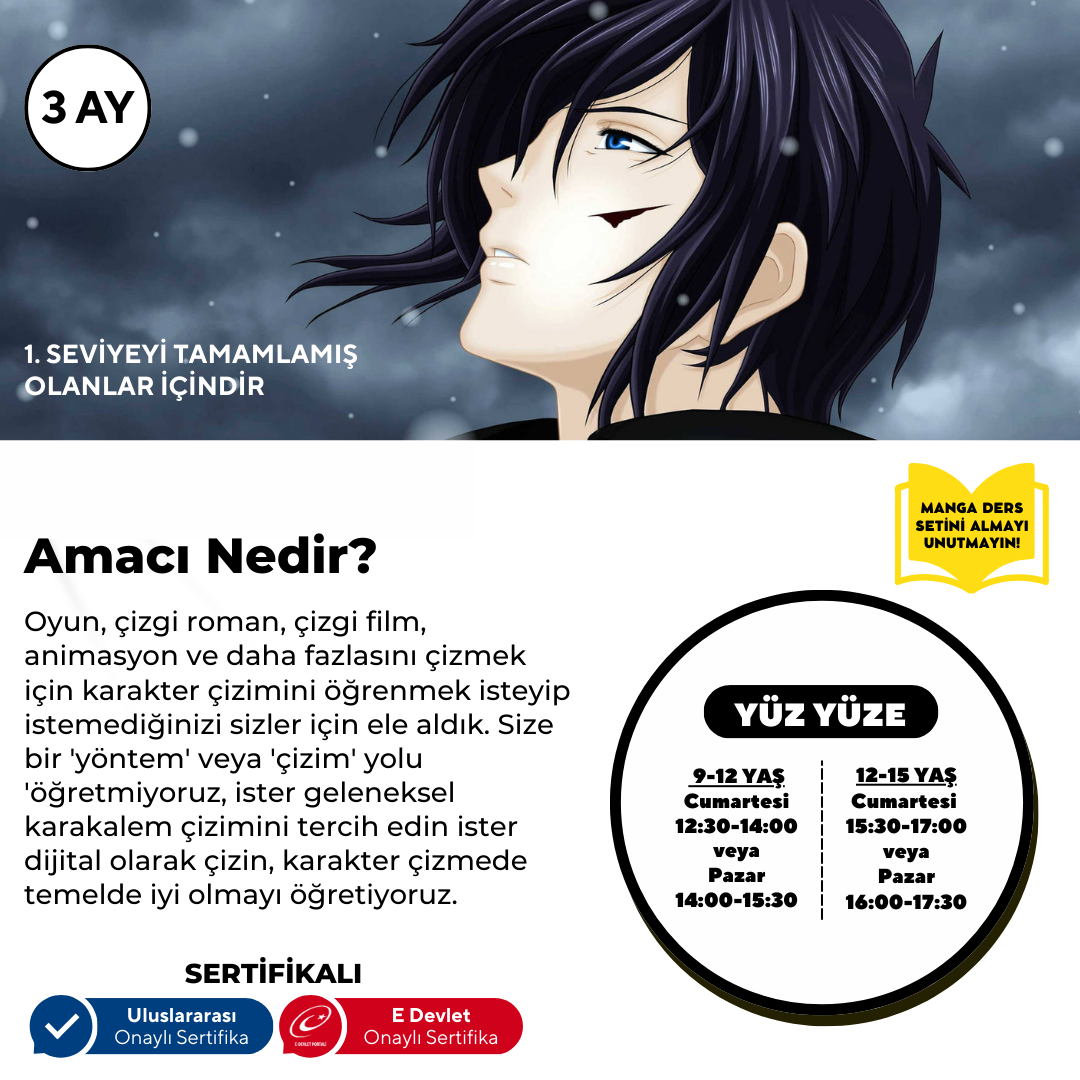 Character Design (Ages 9-15)(Intermediate Level) - Face to Face