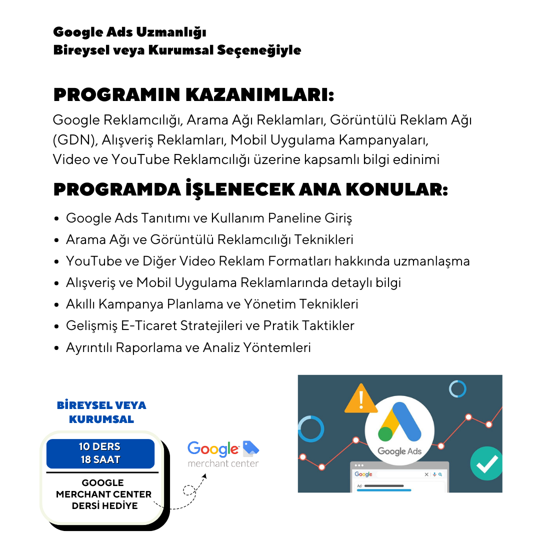 Google Ads Uzmanlığı  - Bire Bir