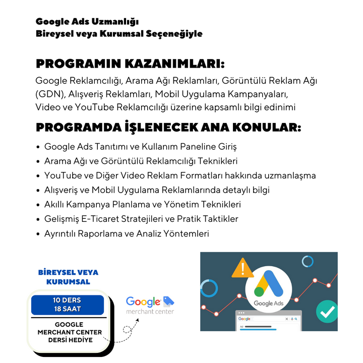 Google Ads Uzmanlığı  - Bire Bir