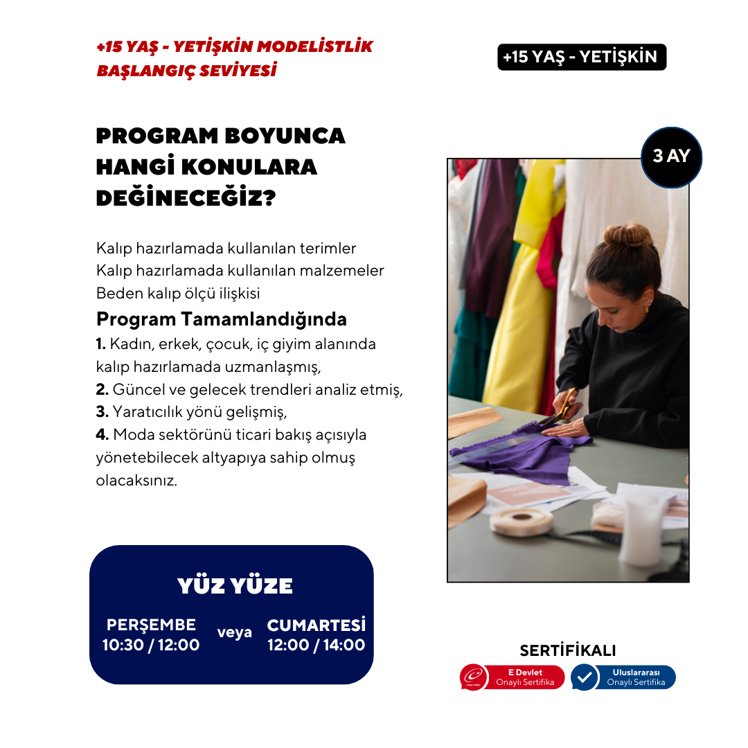 Modeling (Beginner Level) - Face to Face