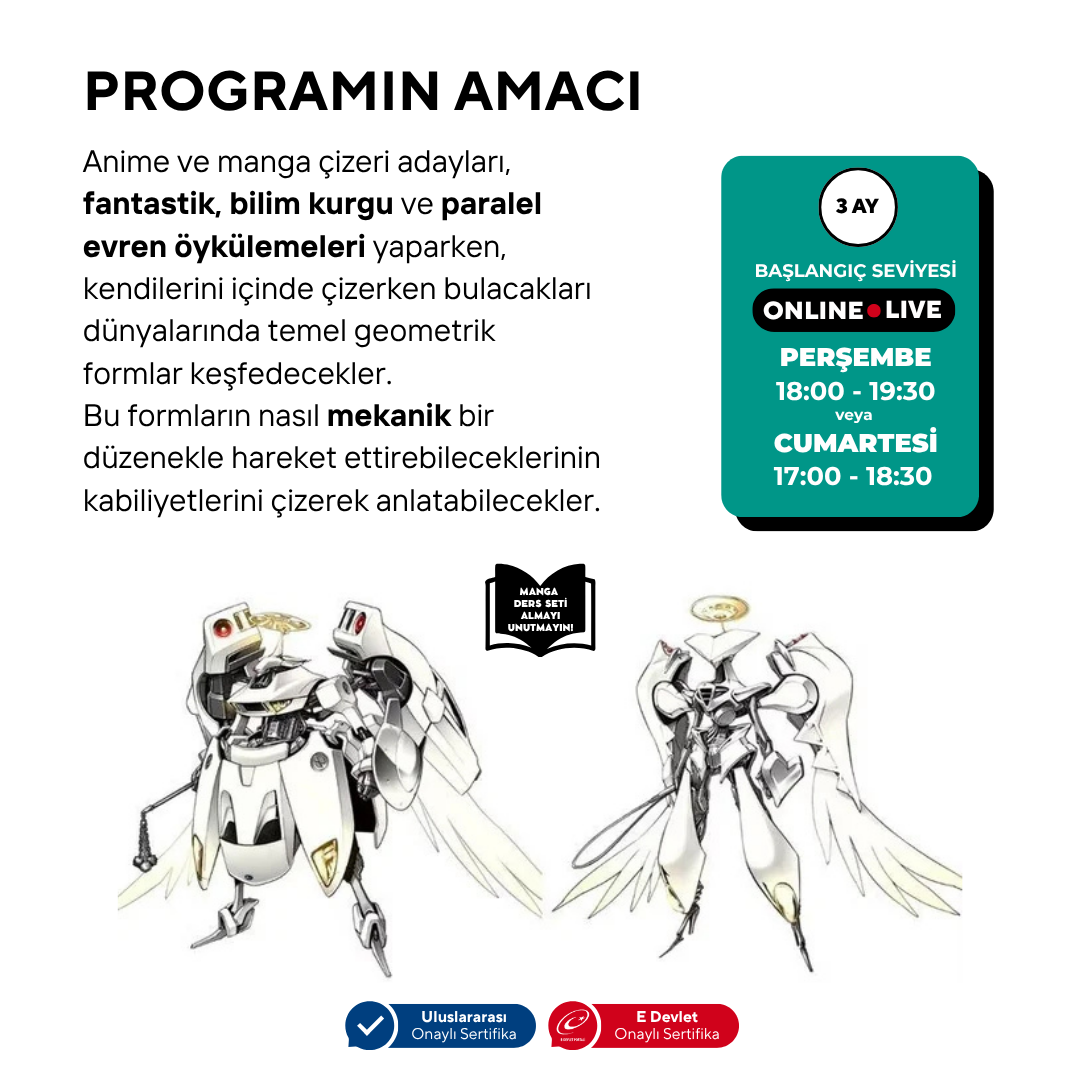 Mecha Manga Drawing Anime Preparation (10-16 Years Old)