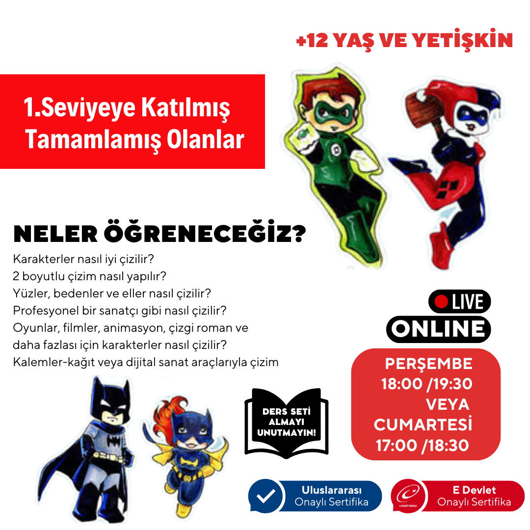 Character Design (Intermediate Level) (Ages 12+)