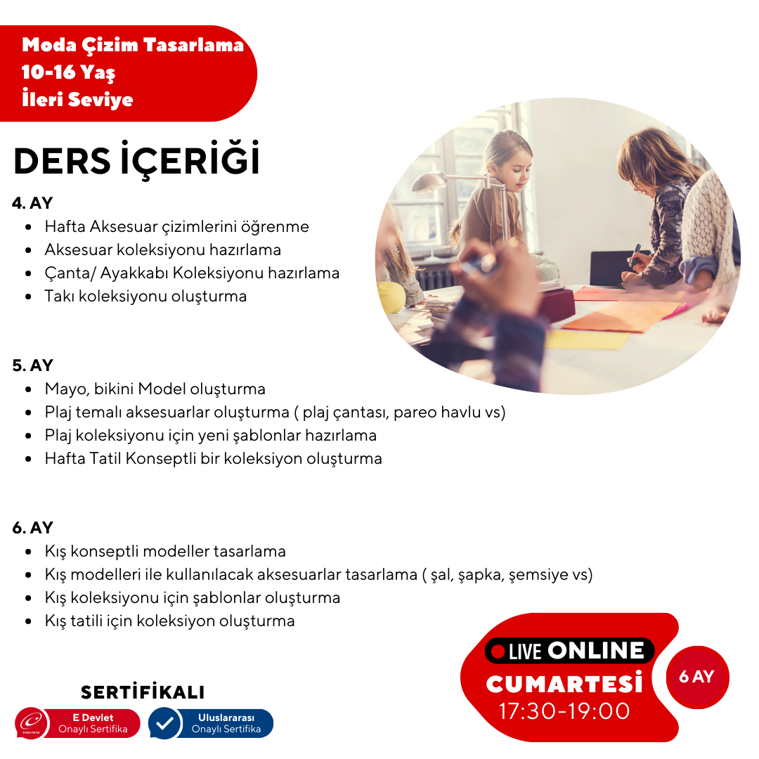 Fashion Design and Drawing (10-16 Years Old) - Advanced Level