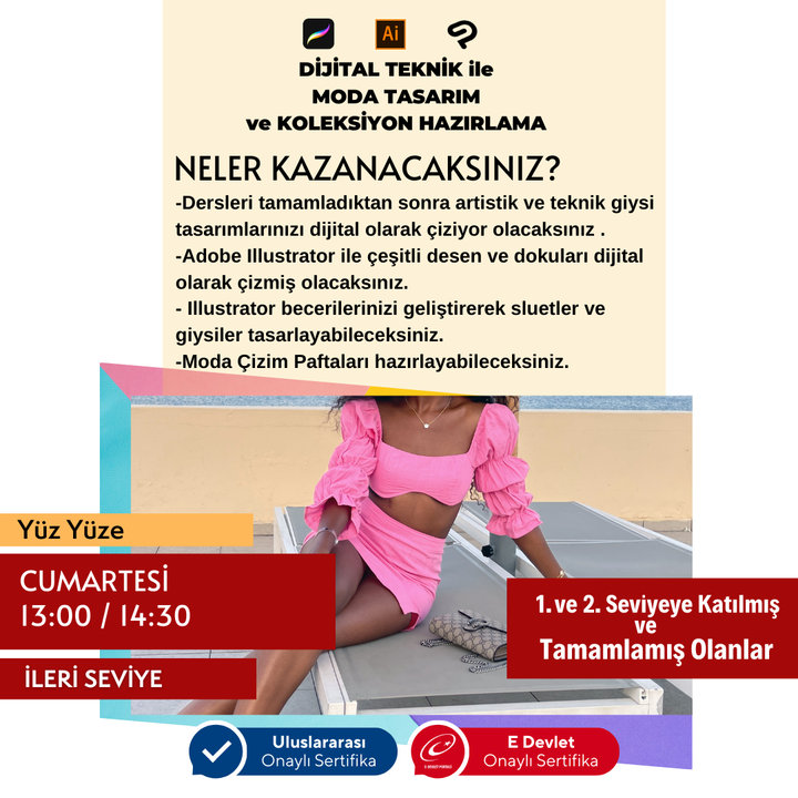 Fashion Design Digital Drawing- (Advanced Level) Face to Face