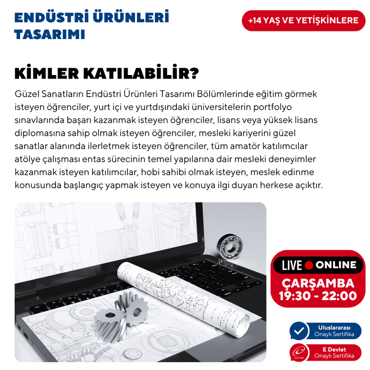 Endüstri Ürünleri Tasarımı  (+14 Yaş ve Yetişkin)