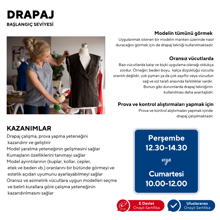 Draping (Beginner Level) - Face to Face